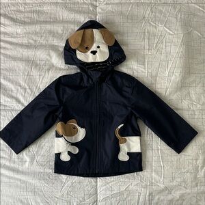 London Fog Toddler Puppy Print Rain Jacket